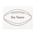 Go Team Custom Football postcards