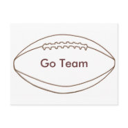 Go Team football postcard postcard