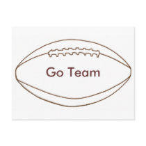 Go Team football postcard