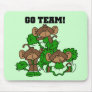 Go Team Green and White T-shirts and Gifts Mouse Pads
