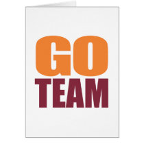 Go Team Orange and Maroon VT cards