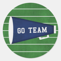Go Team Round Stickers