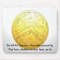 Go tell the Spartans, thou who p... mousepads by Room_6_designs Go tell the Spartans, thou who p... mousepads