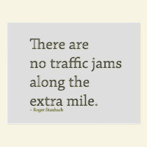 Go the Extra Mile - motivational postcard postcards