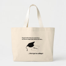 Go to college canvas bags
