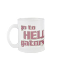 go to HELL gators Frosted Glass Beer Mug mugs