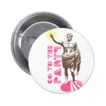 dancing, party, funny, cool, friday night, 80&#39;s, college, vector, statue, humor, vintage, fun, trendy, holiday, best, Button with custom graphic design