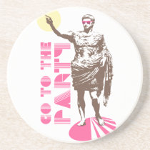 party, funny, humor, cool, coasters, vintage, status, fun, original, Coaster with custom graphic design