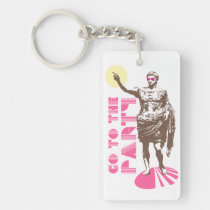 dancing, party, funny, cool, friday night, 80&#39;s, college, vector, statue, fun, vintage, humor, trendy, holiday, best, keychain, [[missing key: type_aif_keychai]] com design gráfico personalizado