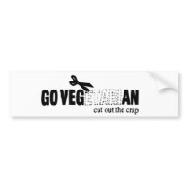Go Vegan -- "Cut Out the Crap" Bumper Stickers