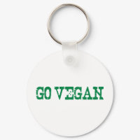 Go Vegan keychain