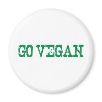 Go Vegan Fridge Magnets