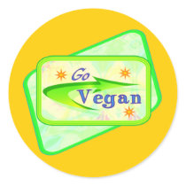 Go Vegan Stickers