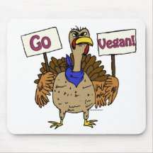 Go Vegan - Talking Turkey Mouse Mat