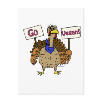 Go Vegan - Talking Turkey Postcard