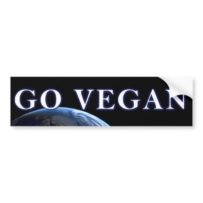 GO-VEGAN V2 bumper sticker