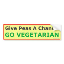 Go Vegetarian Bumper Sticker