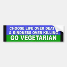 Go Vegetarian Bumper Stickers