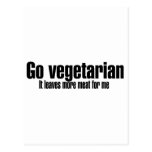 Go Vegetarian More Meat For Me Postcards