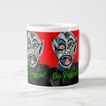 Go Veggie Bat Boy Jumbo Mug by Katie Pfeiffer