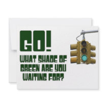 Go! What Shade of Green Are You Waiting For? invitations by markthaler Go! What Shade of Green Are You Waiting For? invitations
