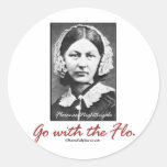 Go with Florence Nightingale Round Stickers