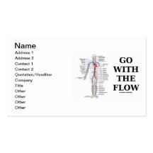 Go With The Flow (Circulatory System) Business Card Templates