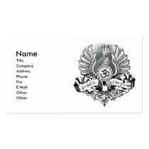 Go With The Flow Griffin & Om Symbol business cards