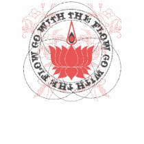 Go with the flow Lotus Flower t-shirts