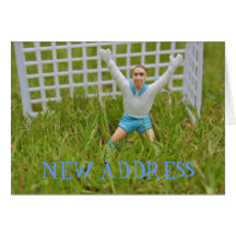 Goal Keeper New Address Card