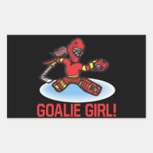 Goalie Girl Rectangle Sticker