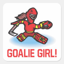 Goalie Girl Square Sticker