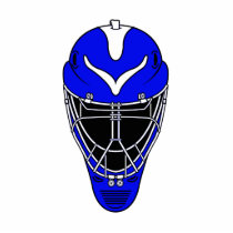 Goalie Helmet Blue Photo Cut Out
