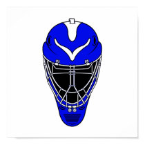 Goalie Helmet Blue posters