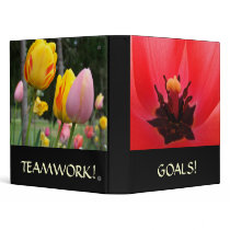GOALS BINDER "Teamwork" Binder Office Gifts TULIPS