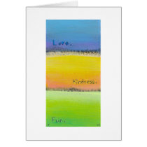 Goals love kindness fun colorful original word art cards