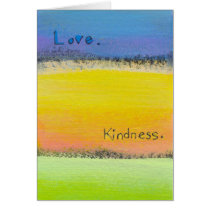 Goals love kindness fun colorful original word art cards