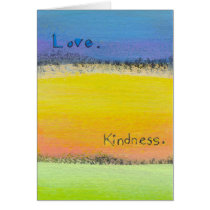 Goals love kindness fun colorful original word art cards