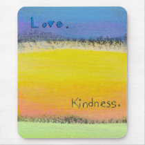 Goals love kindness fun colorful original word art mousepads
