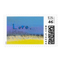 Goals love kindness fun colorful original word art postage