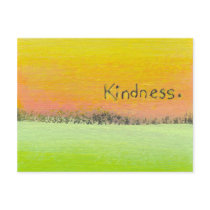 Goals love kindness fun colorful original word art postcards