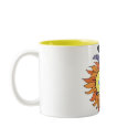 Goat and Sunflower mugs by biliana Goat and Sunflower mugs