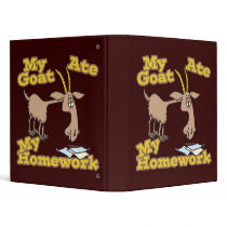 goat ate my homework funny cartoon binders