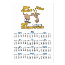 goat ate my homework funny cartoon business card templates