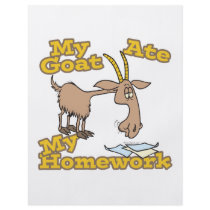 goat ate my homework funny cartoon flyers