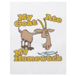 goat ate my homework funny cartoon flyers