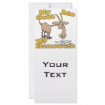 goat ate my homework funny cartoon rack card template