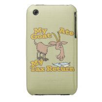 goat ate my tax return cartoon iphone 3 case-mate case