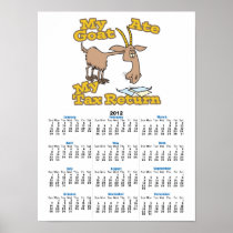 goat ate my tax return cartoon print