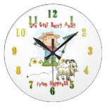 Goat Berry Funny Cartoon  Wall Clock